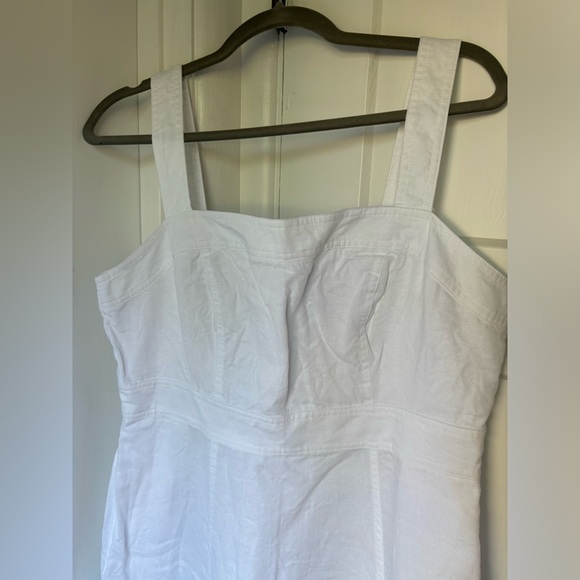 Boden white linen fit and flare dress size 10 - Picture 2 of 6